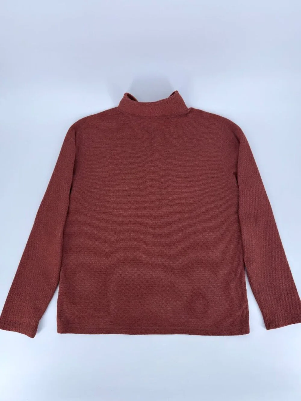 The North Face Rust Textured Quarter Zip Fleece Pullover L